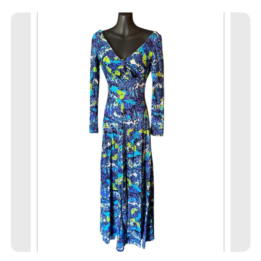vintage butterfly maxi dress by Jack Hartley xs - Picture 3 of 8